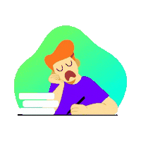 Tired Good Night Sticker by Bombay Softwares