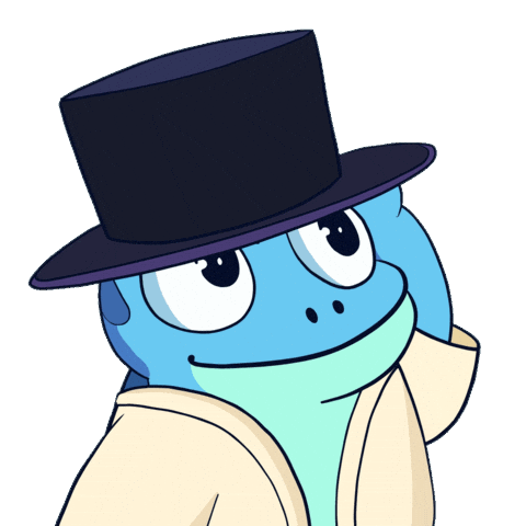 Acknowledge Top Hat Sticker by Croakey