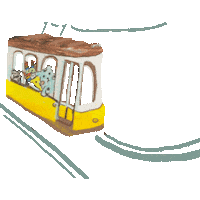 weijung europe tram Sticker