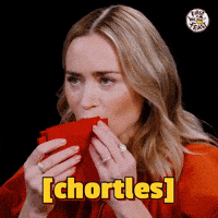 Emily Blunt Lol GIF by First We Feast