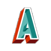 A Letter Art Sticker by The3Flamingos