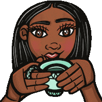Tea Time Drinking Sticker by JellaCreative