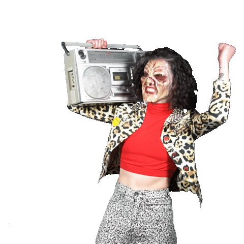 eatrotten giphyupload boombox headbanging feedyourfreak Sticker