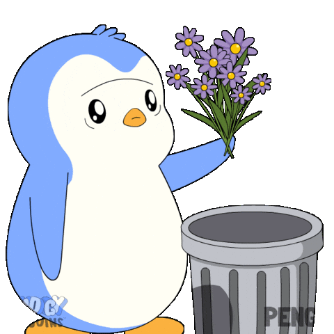 Broken Heart Love Sticker by Pudgy Penguins