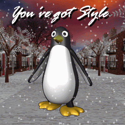 Snow Funny Penguin GIF