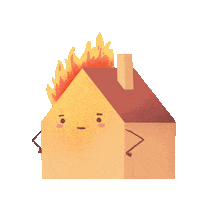 zsofija fire building not today zsofija Sticker