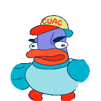 magicalcorneranimator pato cuac cuac design pato azul Sticker