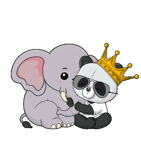 World Elephant Day Love Sticker by PandaPals