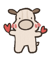 gou_gie love heart dog puppy Sticker