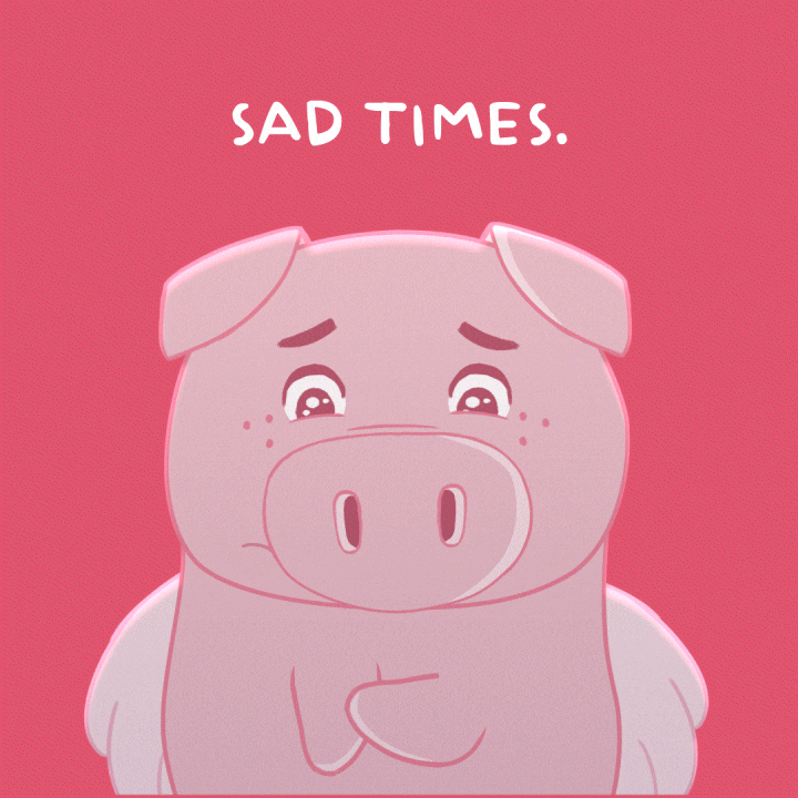 Sad Flying Pig GIF by PositivelyPigasus