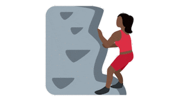 Woman Climbing Sticker by EmojiVid
