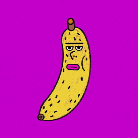 Tongue Banana GIF by María Victoria