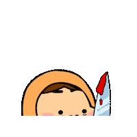 Angry Knife Sticker