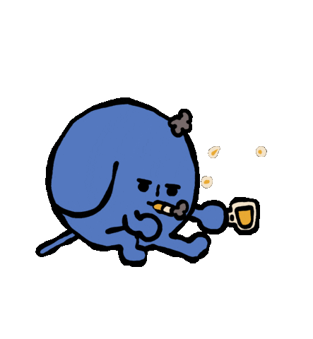 Drunk Dog Sticker by Andrew Onorato