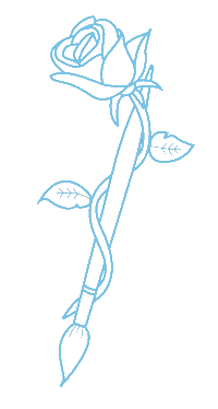 LittleRoseArts artist rose painting paintbrush Sticker