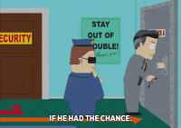 walking door GIF by South Park 