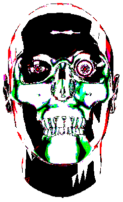 3D Skull Sticker by badblueprints