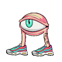 who_dat_j0ny illustration eye watch techno Sticker