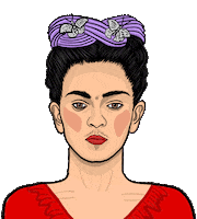 onaque kiss lips frida kahlo Sticker