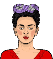 onaque bubble bubblegum frida kahlo Sticker