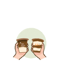 GuluGulu party kiss coffee hug Sticker