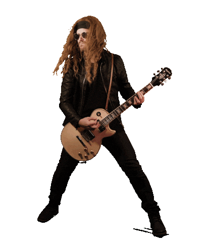 Black_galley guitar metal punk david Sticker