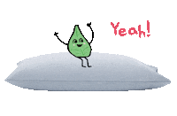 Aizome green japan vegan sleepy Sticker