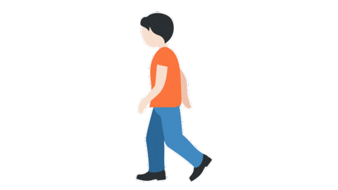 Walking Walk Sticker by EmojiVid