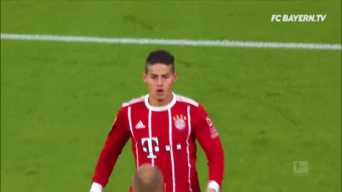 happy james rodriguez GIF by FC Bayern Munich