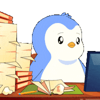 Work Working Sticker by Pudgy Penguins