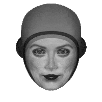 black and white smile Sticker by Colin Raff
