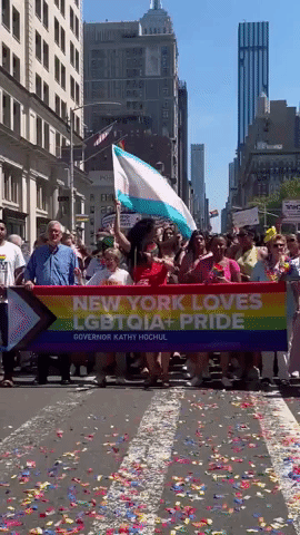 New York Gov Hochul Marches at NYC Pride