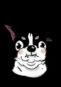 __mehtha_ art dog illustration kiss GIF