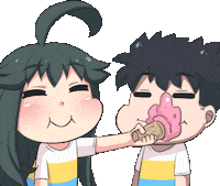 Rubbing Ice Cream Sticker by Jin