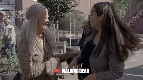 the walking dead hug GIF