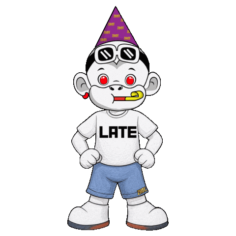 Running Late Lets Go Sticker by Zhot