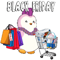 Black Friday Shopping Sticker by Pudgy Penguins