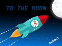 ggoose_nft to the moon goose grain golden goose GIF