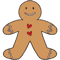gingerbread man love Sticker by Hello Molly