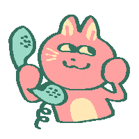 Cat Pink Sticker by rita wita