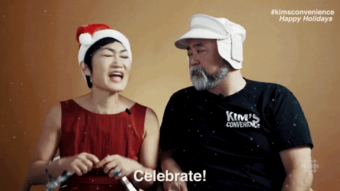 celebrate merry christmas GIF by Kim's Convenience