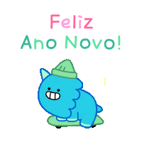 Happy New Year Sticker by DINOSALLY