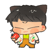 Am Am Eating Sticker by AJ