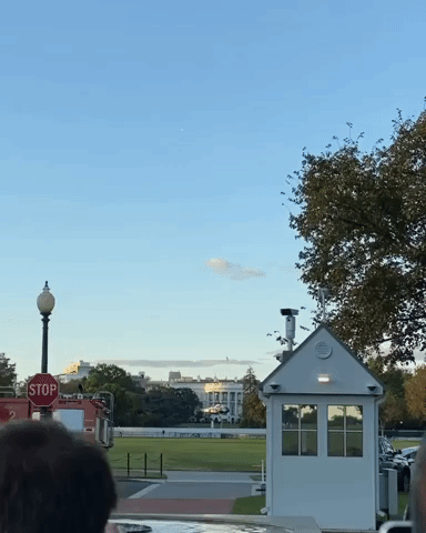 Helicopter Departs White House as Trump Reportedly Leaves for Walter Reed Medical Center