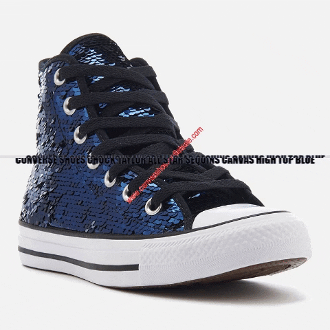 cheapconverse giphygifmaker converse shoes chuck taylor all star sequins canvas high top blue GIF