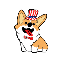 American Corgi Sticker by Petique, Inc.