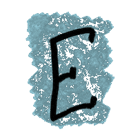 Lettering E Sticker