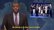 michael che no family is in that much danger GIF by Saturday Night Live