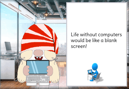 Gnome Computer Geek GIF