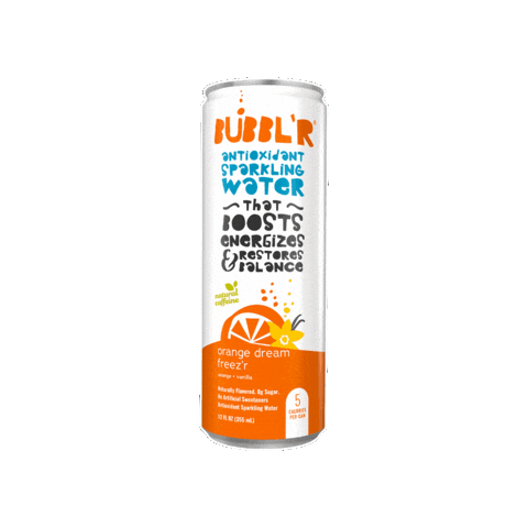 Sparkling Water Orange Sticker by BUBBL'R